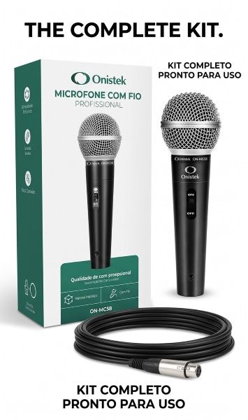 Microfone Profissional Com Fio Onistek On...