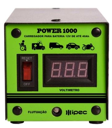 Carregador para Bateria Power1000 12V 30AmpH