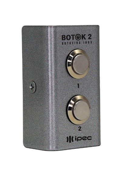 Botoeira Dupla Inox Cinza BOTOK 2 IPEC