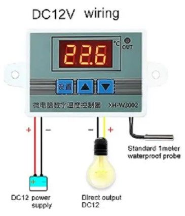Termostato Digital W3001 12v 120w Control...