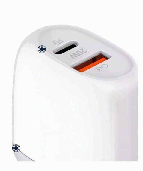 Carreg. Tomada KAIDI USBA-USBC 20W Tipo  ...