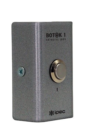 Botoeira Simples Inox Cinza BOTOK 1 IPEC