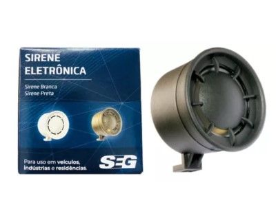 Sirene Digital Preta 12V SIR200  FKS